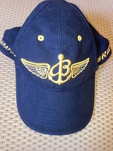 Breitling Gold Embroidered Navy Cotton Adjustable 1884 Trim Logo Hat Cap. - Picture 1 of 11