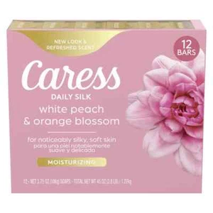 Caress Daily Silk Beauty Bar sapone per pelle secca 3,75 oz 12 barrette - Foto 1 di 1