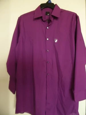 Camisa de vestir para hombre J. Ferrar calce moderno 16-16 1/2 32-33 púrpura  Foto 1 de 4