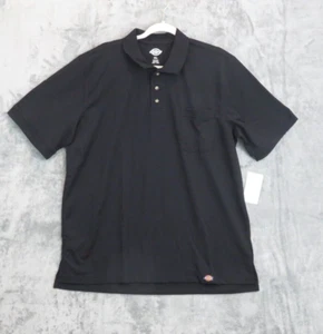 Dickies Shirt Polo Casual Work Performance Black 100% Polyester Pocket Men's XL - Picture 1 of 6