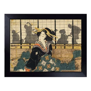Eizan Kikukawa Japanese Art No.1 Lap Tray Cushioned Bean Bag Padded Dinner Desk - Bild 1 von 4