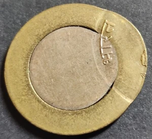 India Rs 10 Error Coin, Year & Mint not visible, 'OFF CENTER STRIKE' (A-41) - Picture 1 of 2