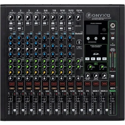 MACKIE ONYX12 Multi-Track USB Bluetooth with FX Onboard Recording Mixer - Image 1 of 4