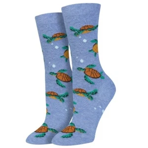 Calcetines para mujer Sea Turtles talla 9-11 calcetín puerto océano moda nuevos - Imagen 1 de 1