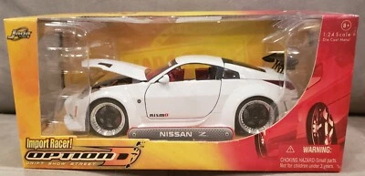 Coche de carreras Jada Option D Nissan Z blanco escala 1:24 diecast importación Foto 1 de 4