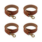 Metal Buckle No Drilling Rope Classic Leather Hotel Curtain Tiebacks Cafe