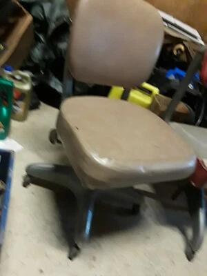 Silla de oficina industrial rodante de acero Mid Century de colección (SENG 56 CHICAGO) ¡BONITA! Foto 1 de 4