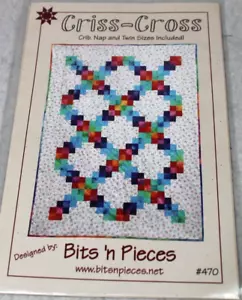 Criss Cross Quilt Pattern Bits 'n Pieces Crib Twin - Picture 1 of 2