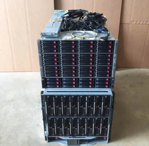 HP C7000 G2 16x HP BL465c G7 384-Cores 2048GB (2TB) RAM 84TB 4Gbit SAN Solution - Picture 1 of 10