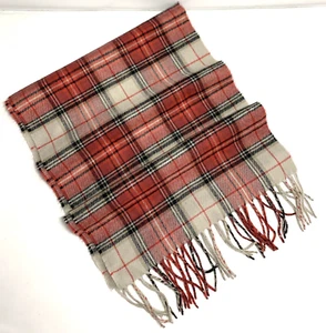 NEW D&Y Softer Than Cashmere? Scarf Plaid 72" x 12" Pink/Black/Gray Acrylic W1 - Picture 1 of 5