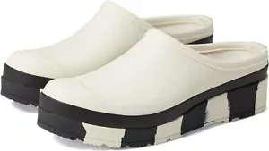 Zueco Hunter para mujer con suela a rayas negro blanco talla 11 - Imagen 1 de 5