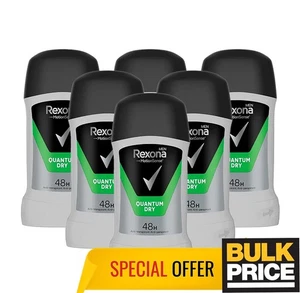 Rexona Hombre Quantum Seco Adhesivo Desodorante 48H Sudor Olor Máximo Protección - Imagen 1 de 6