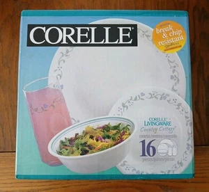 Juego de 16 piezas Corelle Country Cottage: platos de cena platos pequeños cuencos vasos - Imagen 1 de 5