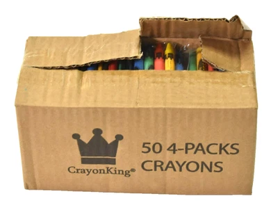 CrayonKing 50 juegos de 4 paquetes de crayones restaurantes colorantes no tóxicos surtidos Foto 1 de 4