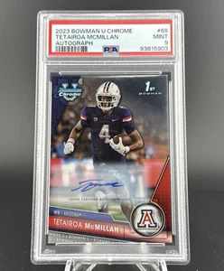 2023 Bowman University Chrome Tetairoa McMillan 1st Auto Card PSA Mint 9 - Bild 1 von 2