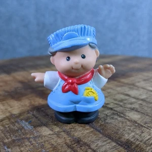 Fisher Price Little People TRABAJADOR CONDUCTOR DE TREN PELO GRIS para CHOO CHOOS - Imagen 1 de 5