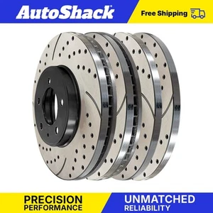 Front Rear Drilled Slotted Brake Rotors for 2013-2015 Mazda CX-5 2.0L 2.5L - Picture 1 of 7