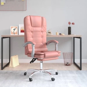 vidaXL Poltrona da Ufficio Massaggiante Reclinabile rosa in Similpelle - Foto 1 di 10