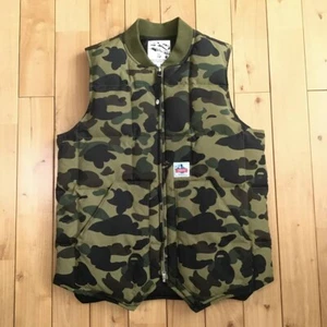 BAPE Puffer Down vest 1st camo green a bathing ape NIGO Size M - Picture 1 of 6