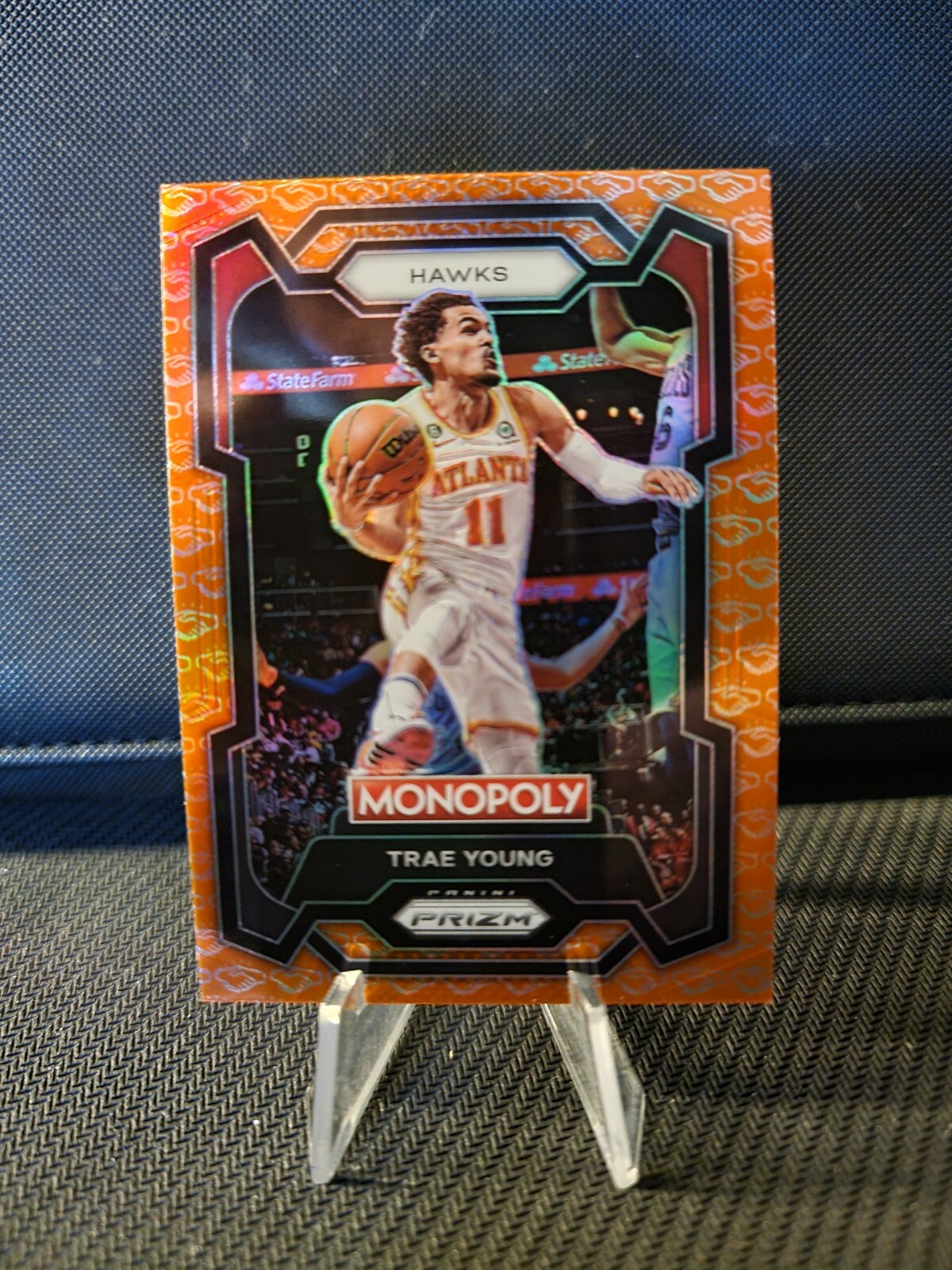 Trae Young 2023-24 Panini Prizm Monopoly Orange Handshake Deal SSP #4 💎