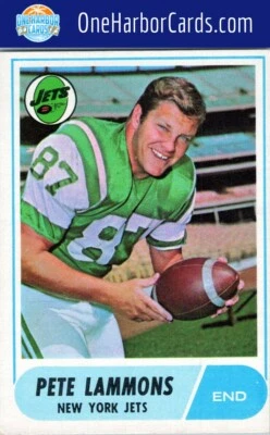 1968 Topps New York Jets #143 Pete Lammons - Image 1 of 2