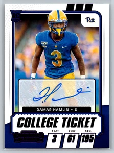 Damar Hamlin 2021 Panini Contenders Draft Picks Purple Foil Rookie Auto #250 - Picture 1 of 2
