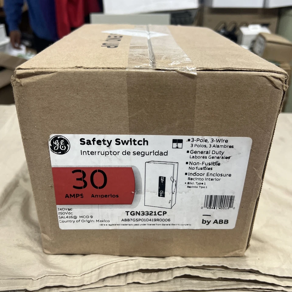 GE 30 Amp 240-volt Non-fuse Indoor Safety Switch