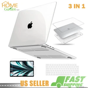Fr 2022 MacBook Air 13.6" M2 A2681 Crystal Shell Case Keyboard Cover Screen Film - Picture 1 of 8