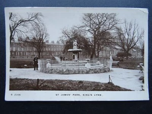 Lincolnshire KINGS LYNE St. James Park showing POLICEMAN c1913 RP Postcard - Picture 1 of 2