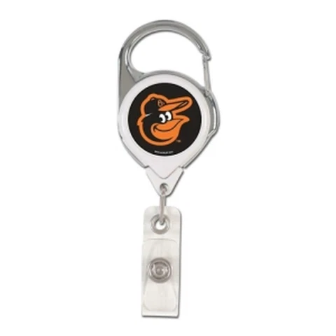 Baltimore Orioles Retractable Metal Badge Holder [NEW] MLB Key Chain ID Ring Cover