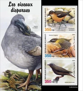 Extinct Birds MNH Stamps 2022 Djibouti Miniature Sheet 3 Stamps - Picture 1 of 1