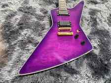 China Electric Guitar Purple Color Goose Type Tiger Stripes Factory Direct Sales for sale