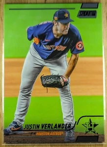 2022 Topps Stadium Club Justin Verlander Black Foil Parallel Sp #288 Houston - Picture 1 of 2