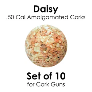 [Set of 10] .50 Cal 1/2" Amalgamated Corks for Daisy Cork Guns and Conversions - Picture 1 of 2