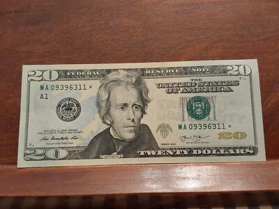 20 dollar bill star note 2013 MA09396311* UNC - Image 1 of 2