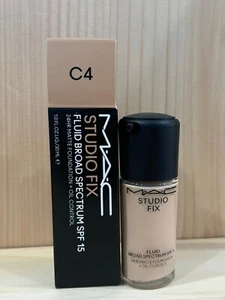 MAC Studio Fix Fluid SPF 15 24HR Matte Foundation +Oil Control 1.0oz/30ml ~ C4 - Picture 1 of 3