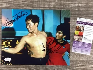 (SSG) GEORGE TAKEI & NICHELLE NICHOLS Signed 10X8 "STAR TREK" Photo - JSA COA - Picture 1 of 6