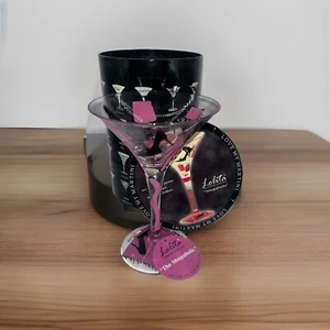 #Lolita Love My Martini ~"The Shopaholic" vetro Martini 5 oz ~ dipinto a mano ~ in scatola - Foto 1 di 7