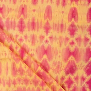 Tessuto per fare abiti donna leggero cotone indiano tinta unita arancione 1 iarda - Foto 1 di 5