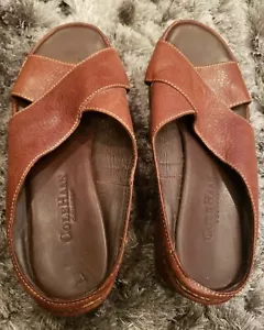 Sandalias de campo Cole Haan deslizables plataforma cuña cuero marrón para mujer 6,5 - Imagen 1 de 7