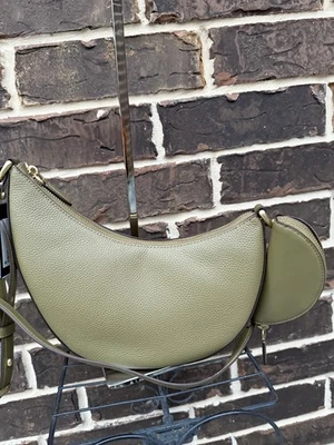 NUEVO CON ETIQUETAS $378 KATE SPADE NY Dúo Cuero Guijarro Convertible Multivía C/B Bolso Verde Foto 1 de 4