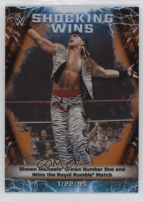 2020 Topps Chrome WWE Shocking Wins Orange Refractor /25 Shawn Michaels #SW-4 - Image 1 of 2