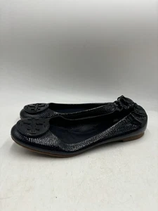 TORY BURCH Reva Ballerina Ballet Flats - Black Patent Leather - Size 9.5 M - Picture 1 of 11