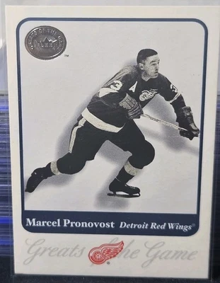 01-02 Fleer Greats Of The Game Marcel Pronovost 🚨🚨🚨 Detroit Red Wings  - Image 1 of 2