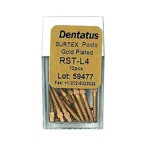 Классические позолоченные стойки Dentatus RST-L4 Surtex длиной 4 L4 1,50 мм 12/Bx - Изображение 1 из 1
