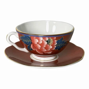 Wedgwood Paeonia Blush Teetasse & Untertasse - Rot - Offene Box - Neu! - Bild 1 von 5