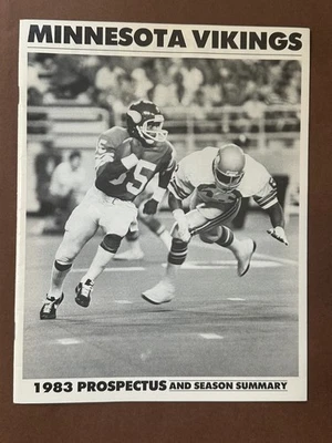 Minnesota Vikings 1983 Prospectus And 1982 Season Summary NFL Football - Image 1 of 3
