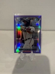 2014 Bowman Chrome - Justin Upton #118 - Purple Refractor 022/150 - Picture 1 of 2