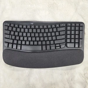 Logitech Wave Keys MK670 Ergonomic Wireless bluetooth Keyboard *No Dongle* - Picture 1 of 7