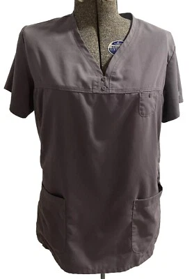 Greys Anatomy Scrub Top Unisex Size XL Grey Short Sleeve Medical Nurse Dental - Image 1 of 4